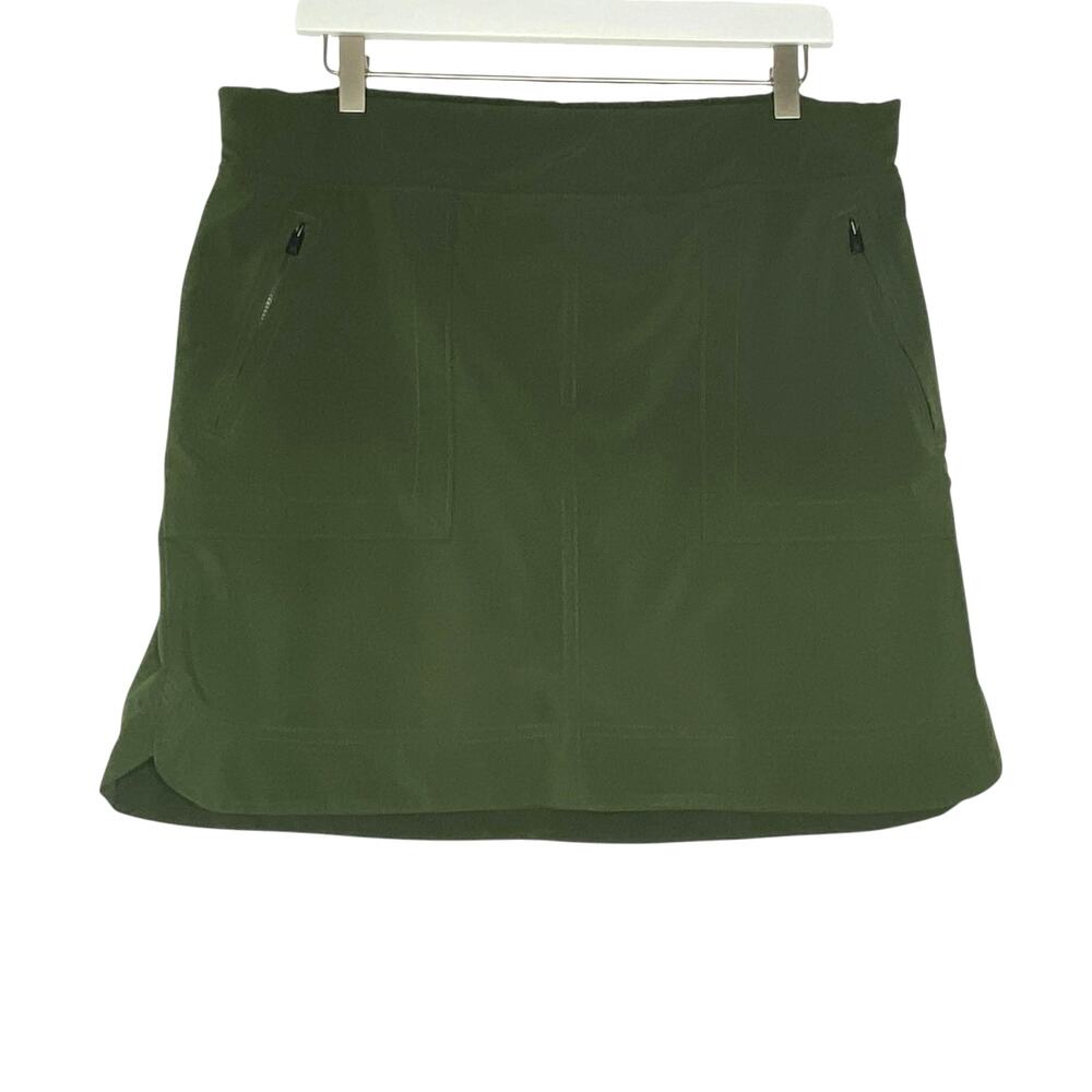 Athleta Chelsea Cargo Skort Green Athletic Hiking Women Size 14 Tall Pickle Ball